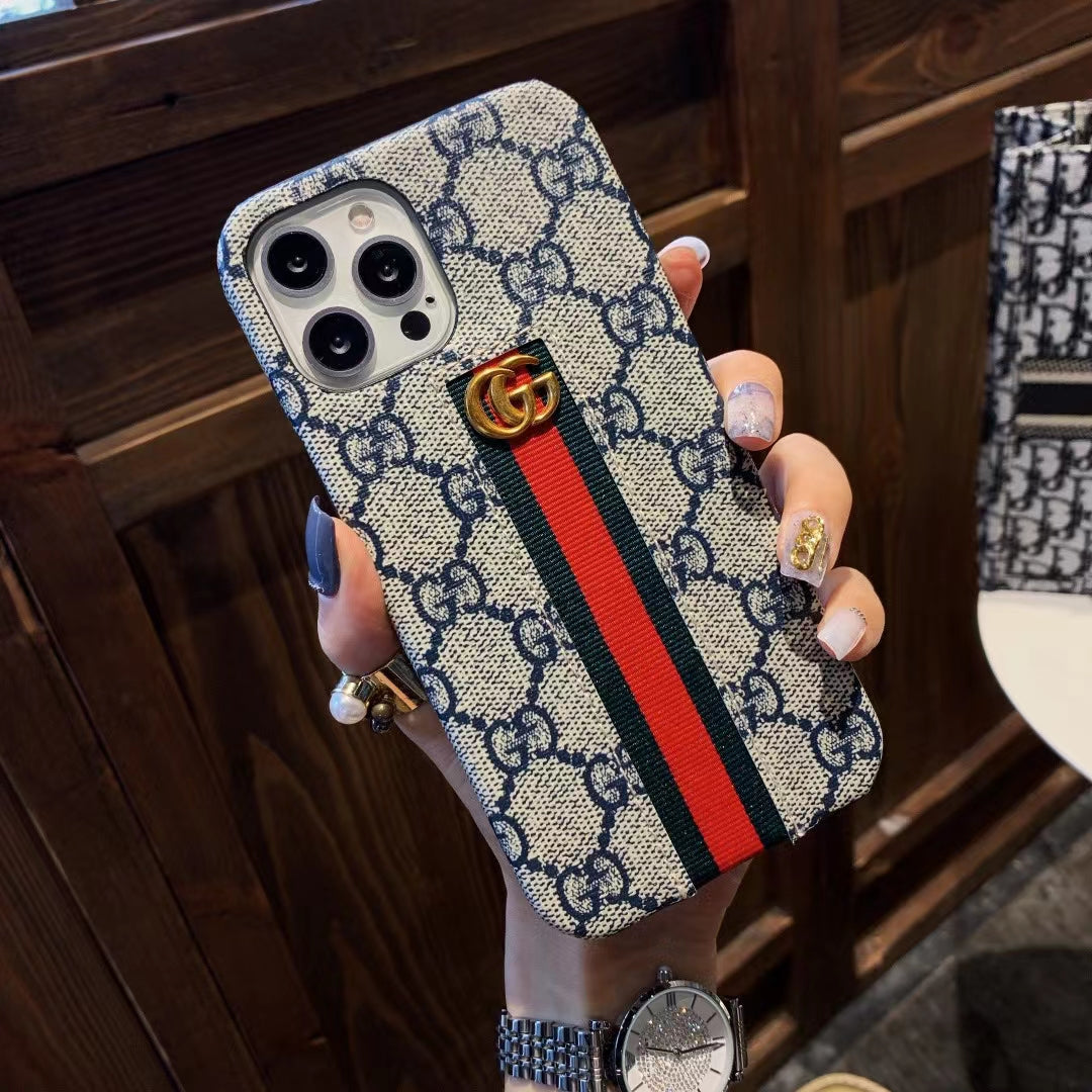 Stylish Gucci iPhone Case with Classic GG Pattern