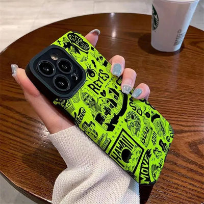 Soft Green Glow Cute Printed iPhone Case