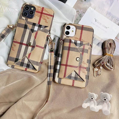 BURbere Chic Wallet Case for iPhone – Stylish and Protective Accessory"