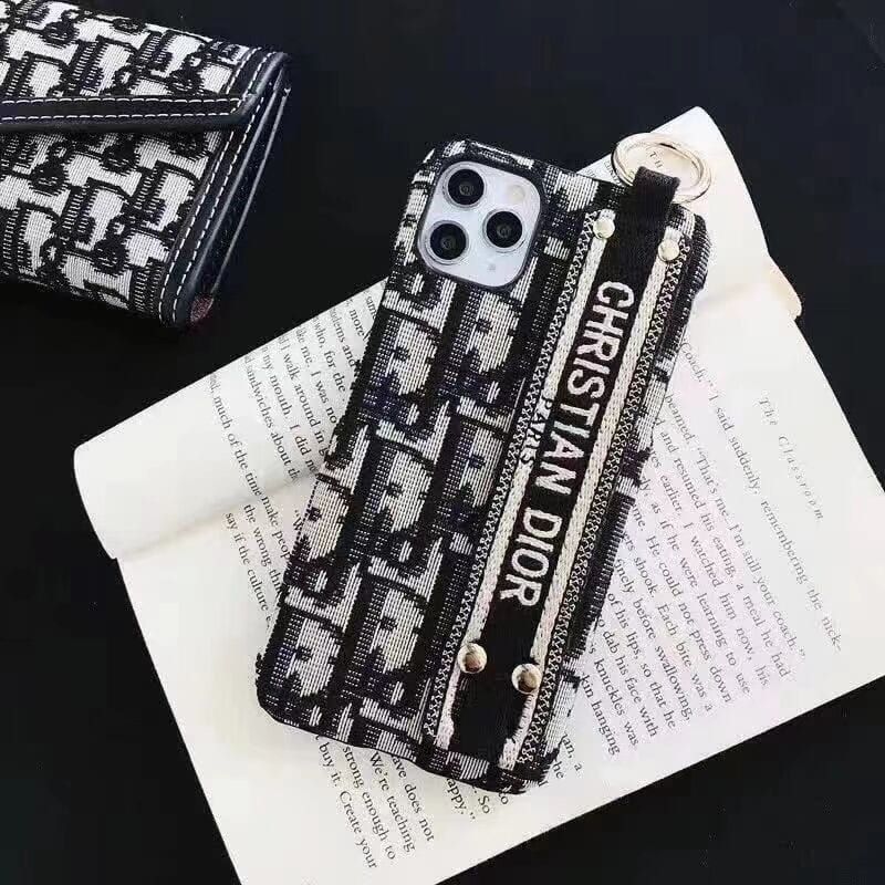 C.D Fabric Case with Hand Strap for iPhone