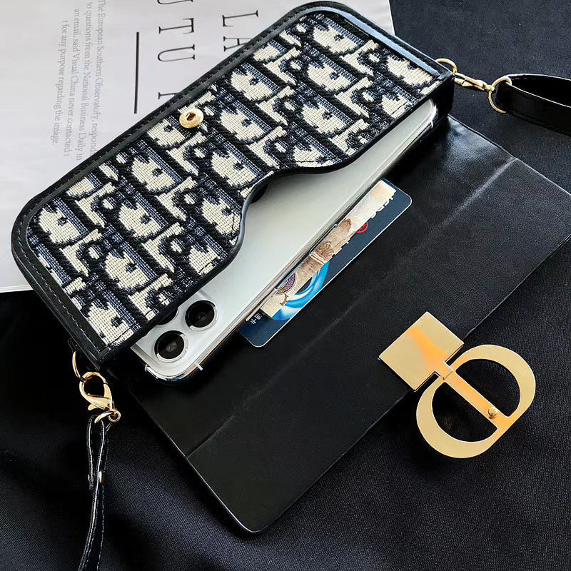 Stylish Christian Dior Phone Holder with Adjustable Strap