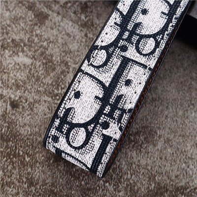 Elegant CD-Inspired Keychain Strap with Gold Accent