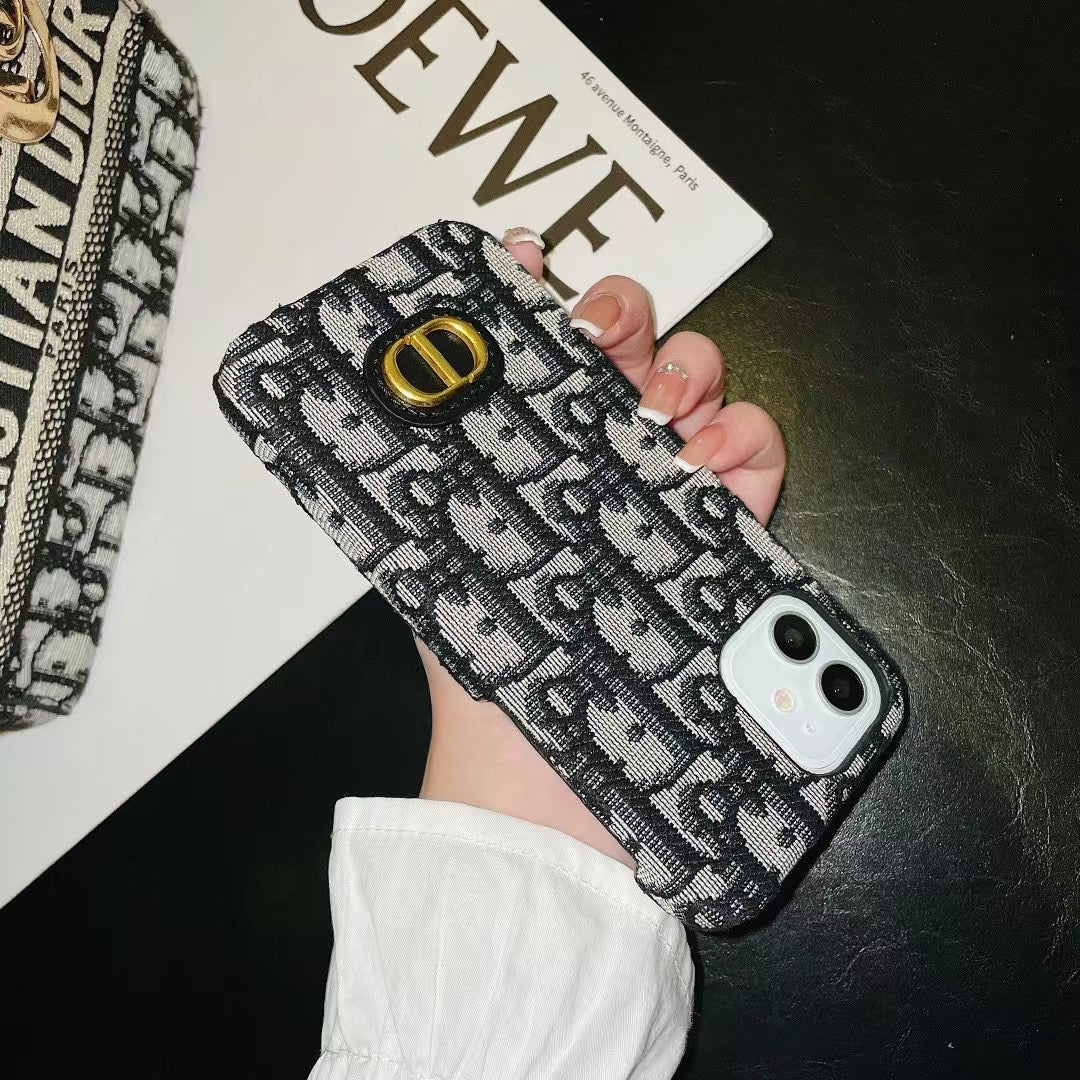 Sleek black DIOR iPhone case with premium finish