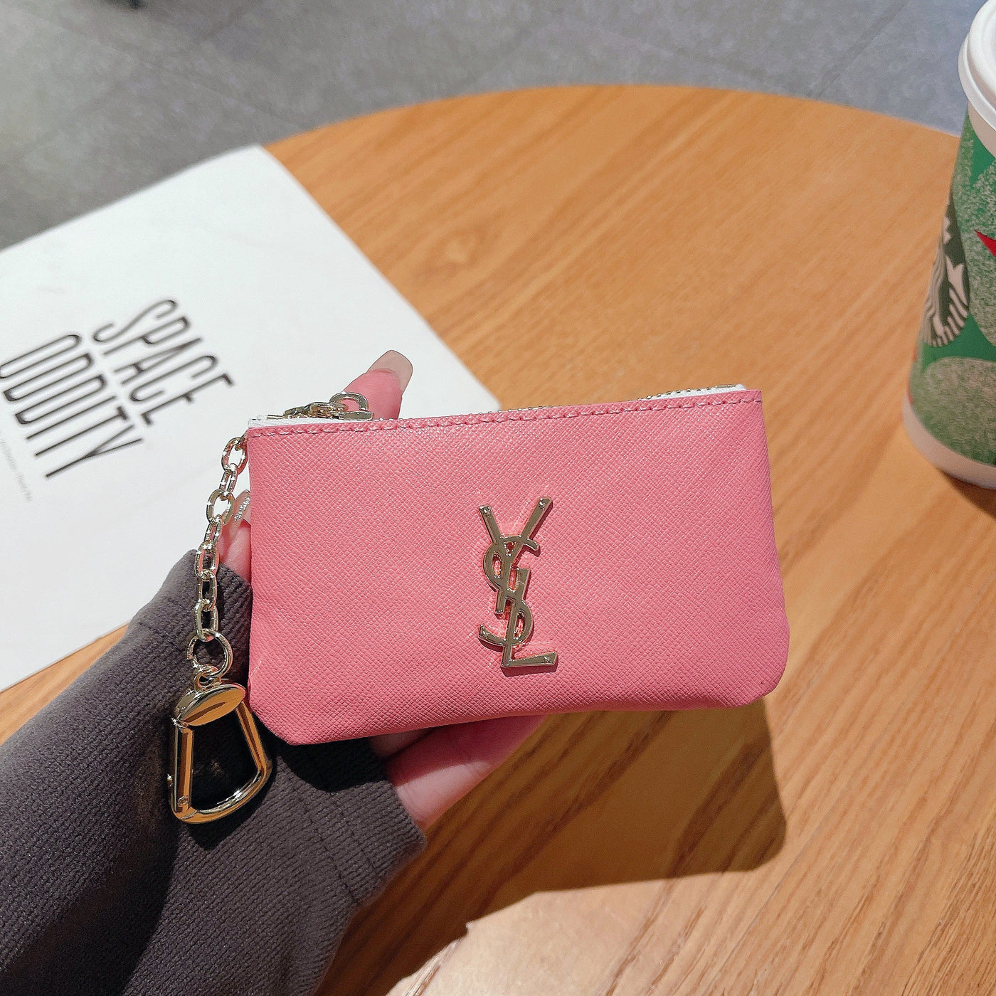 Luxury YL-Inspired Coin Pouches with Keychain
