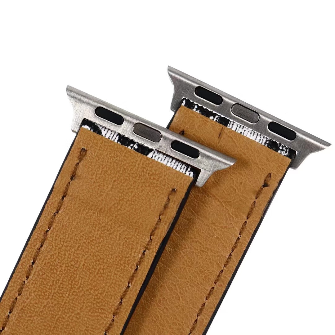 Luxurious Dior Apple Watch Band in silver metal