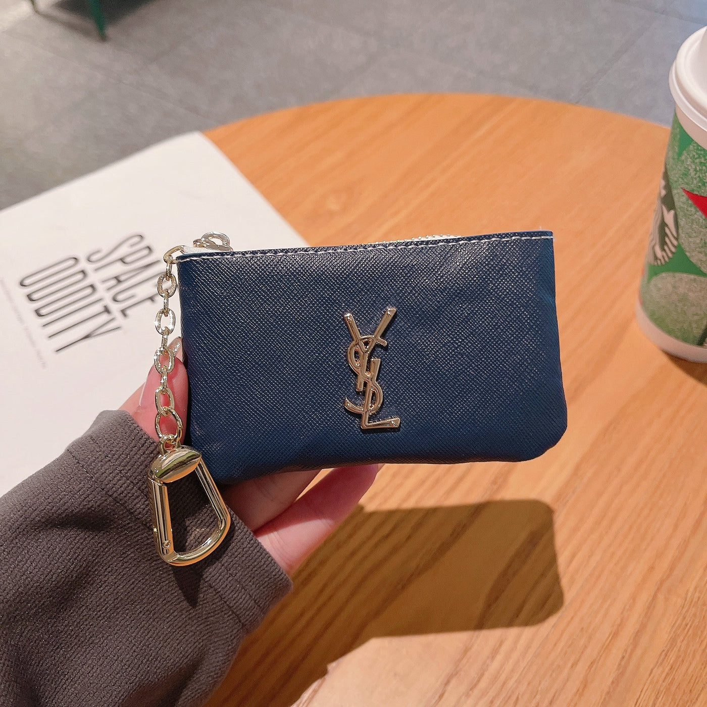 Luxury YL-Inspired Coin Pouches with Keychain