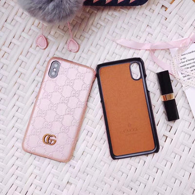 GG Debossed Luxury Phone Case for iPhone