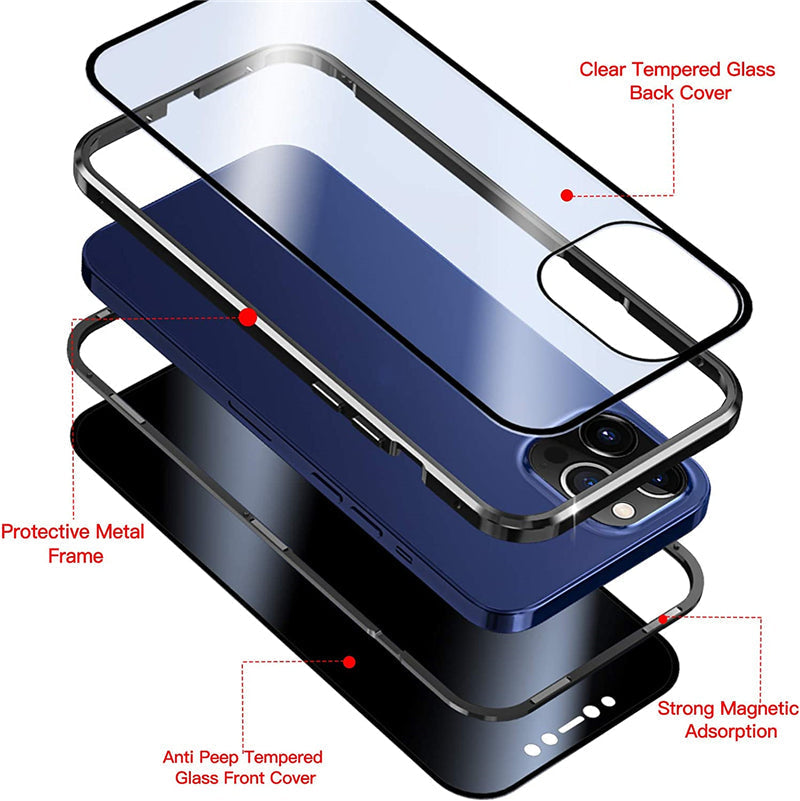 Anti-Spy 360° Magnetic Privacy iPhone Case