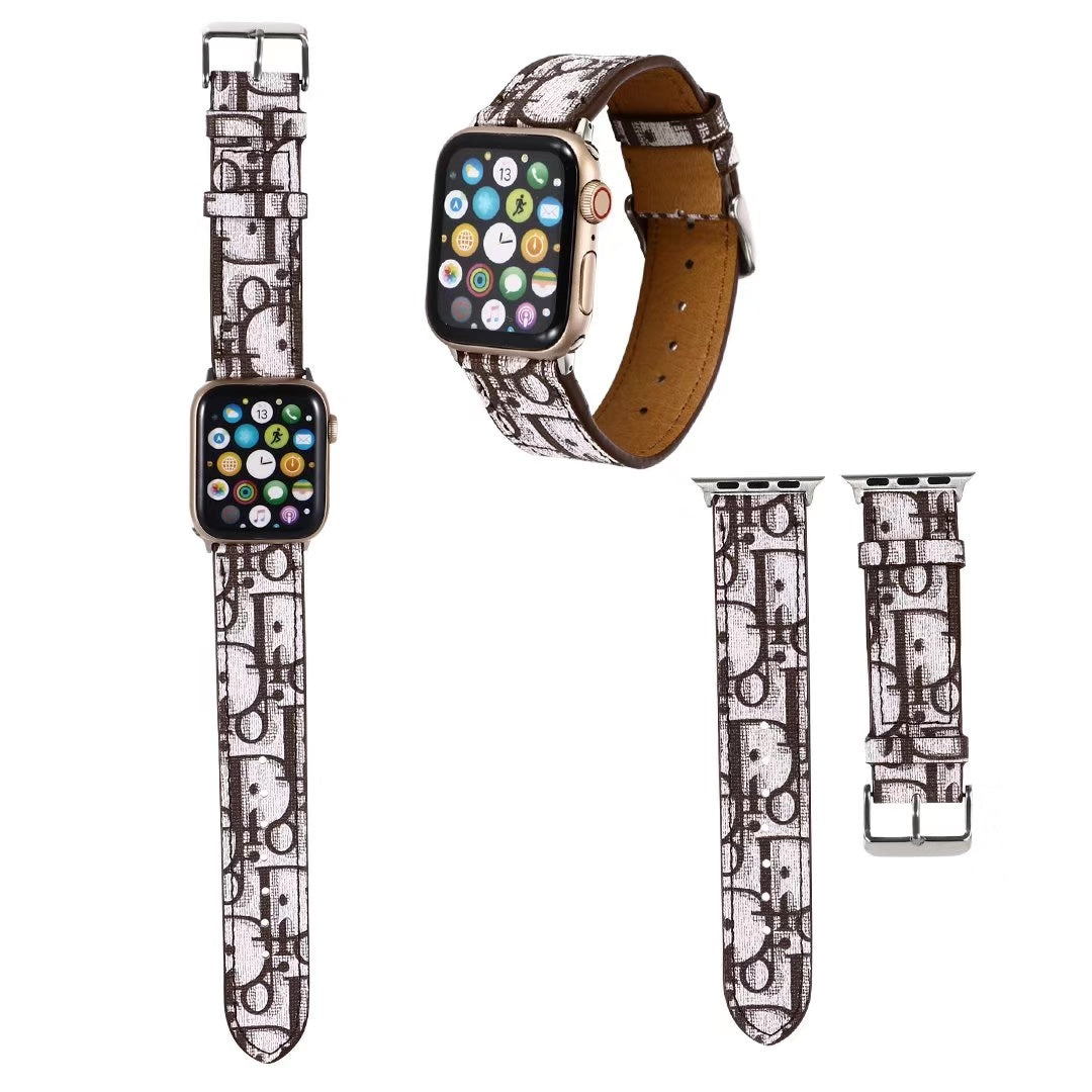 Timeless Dior Apple Watch Band with buckle closure