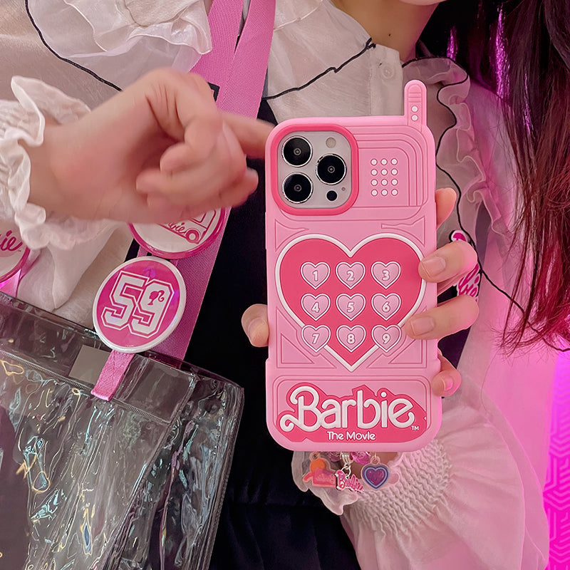 Barbie Movie 3D Cartoon Pink Princess iPhone Case