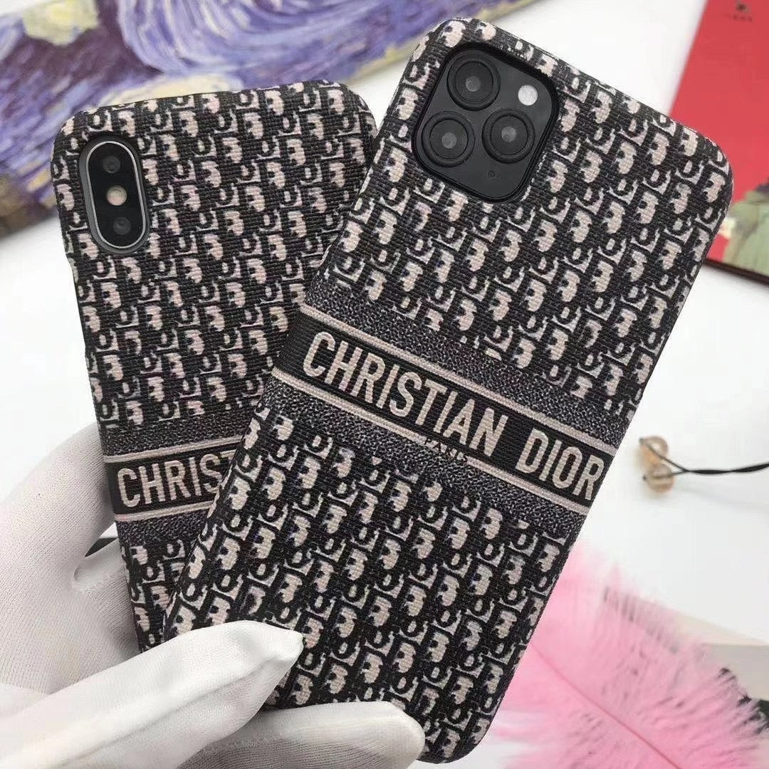 "Dior Luxury Phone Case showcasing iconic logo for iPhone & Samsung