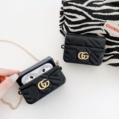 GUCCI luxury AirPods case in iconic design