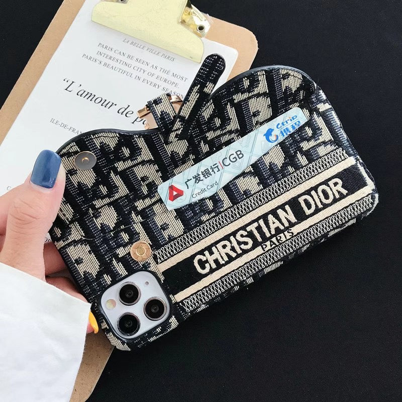 CD Classic Luxury iPhone Case with Card Holder