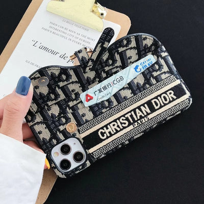 CD Classic Luxury iPhone Case with Card Holder