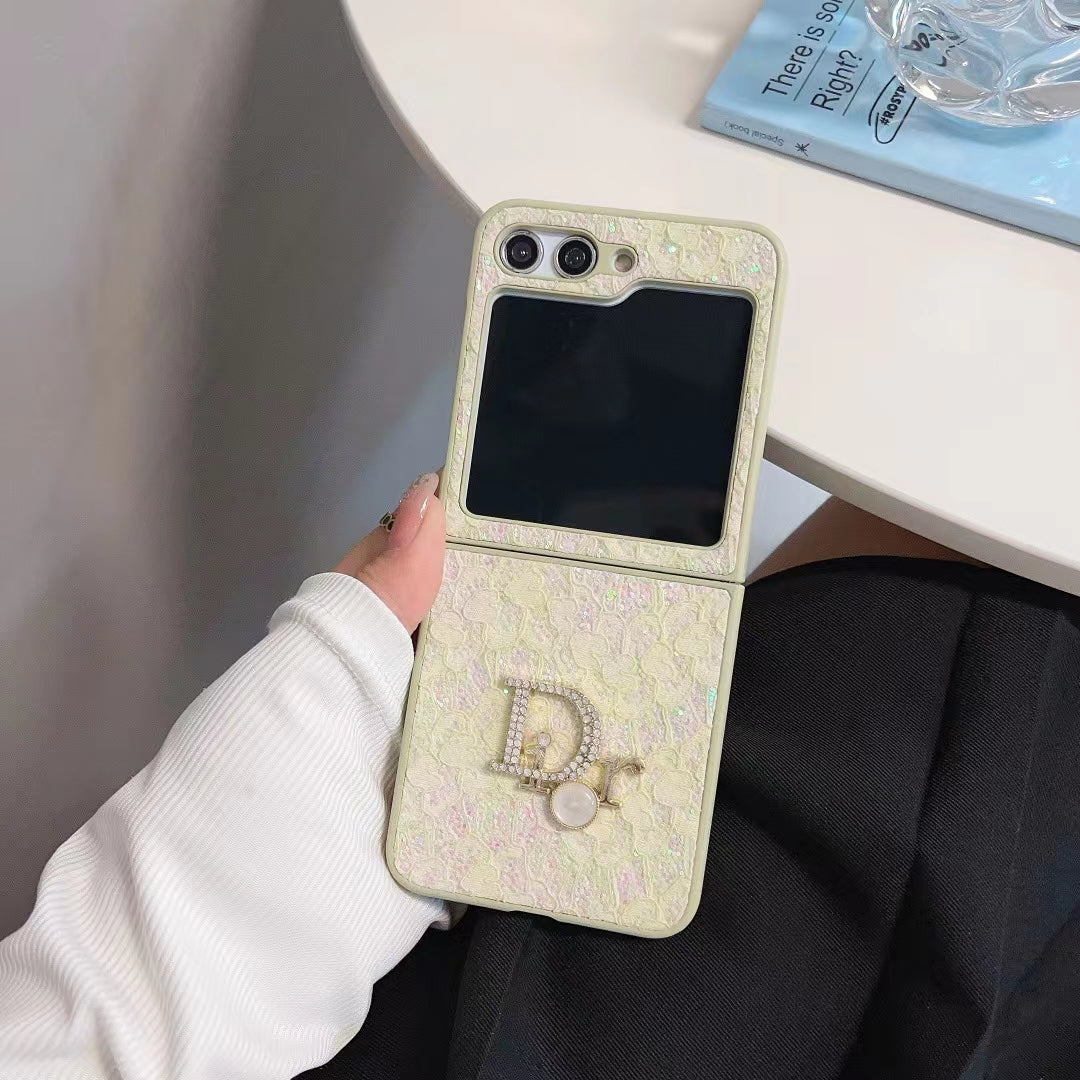 Protective cover for Samsung Z Flip: Dior Iconic Logo Edition