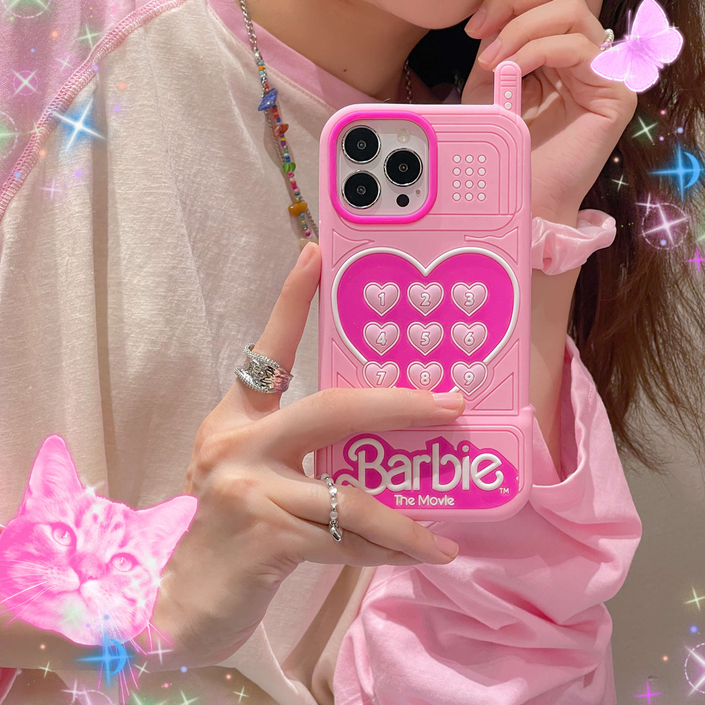 Barbie Movie 3D Cartoon Pink Princess iPhone Case