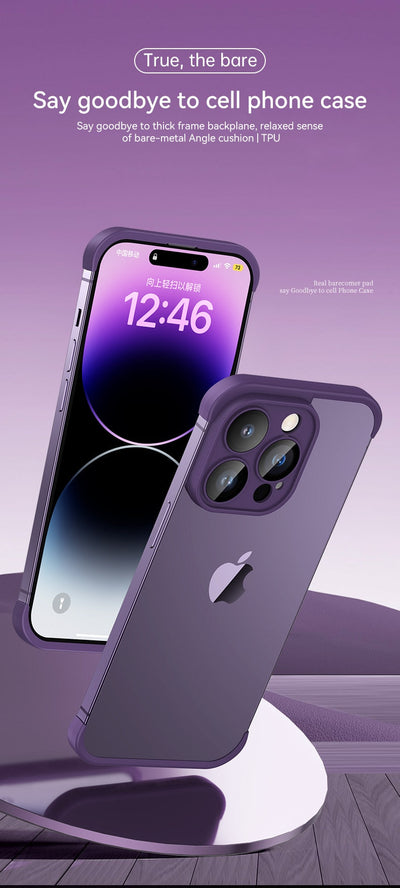 Corner Luxury Silicone Lens-Protective Case for iPhone