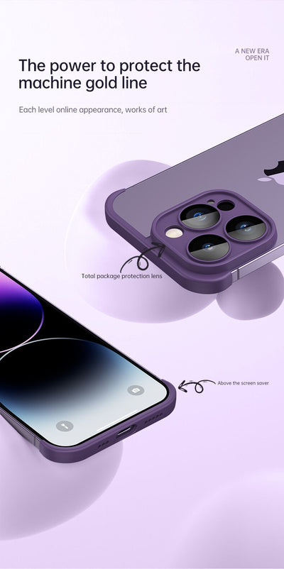 Corner Luxury Silicone Lens-Protective Case for iPhone