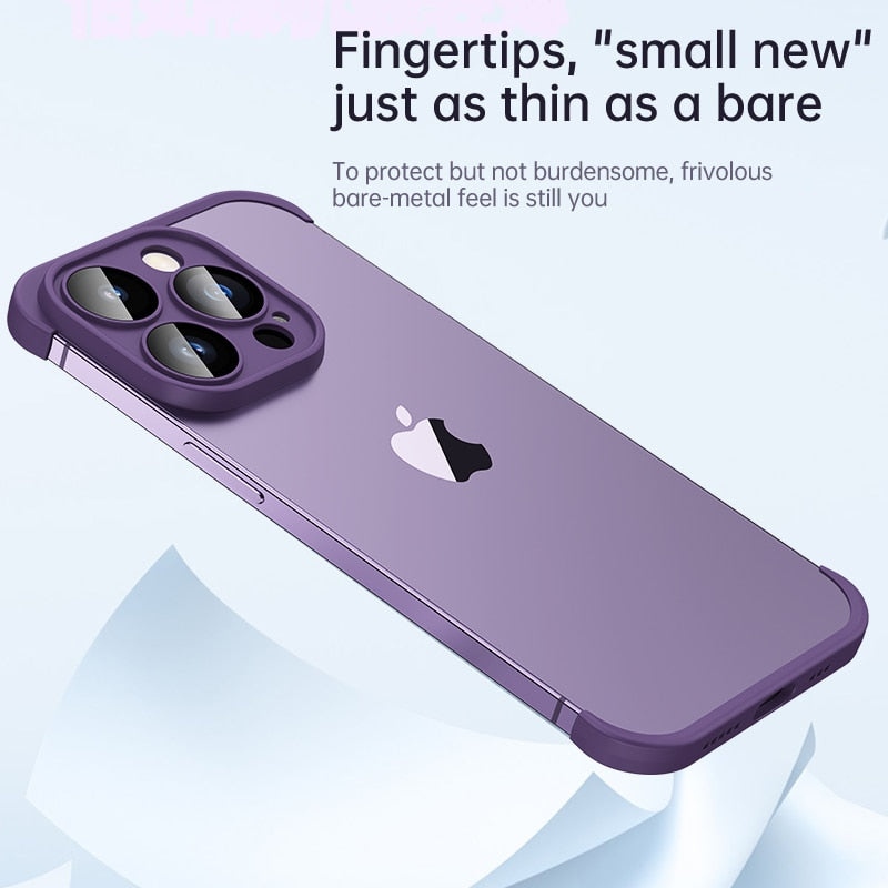 Corner Luxury Silicone Lens-Protective Case for iPhone