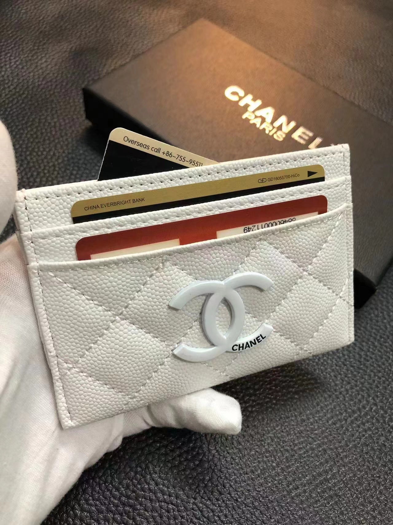 Luxury Chanel wallet accessory with signature style