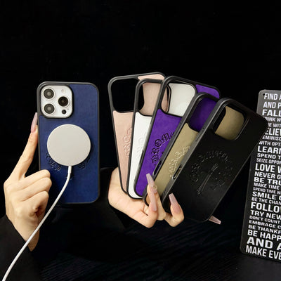 Premium Cross Pattern MagSafe Compatible iPhone Case