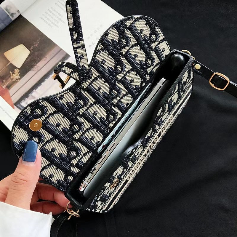 Luxurious CD Phone Holder with Crossbody Option
