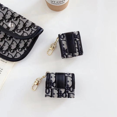Chic DIOR AirPods Holder - Iconic Fashion Statement