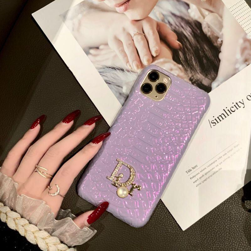 CD Serpent Pattern Luxury Phone Case for iPhone