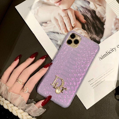 CD Serpent Pattern Luxury Phone Case for iPhone