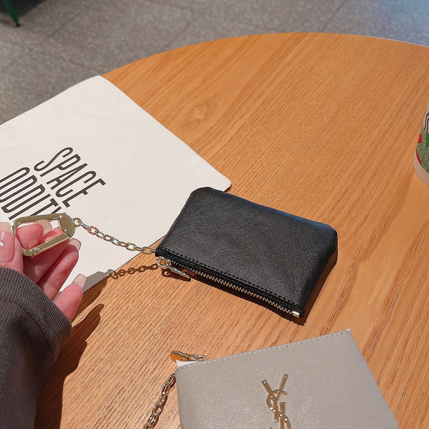 Luxury YL-Inspired Coin Pouches with Keychain