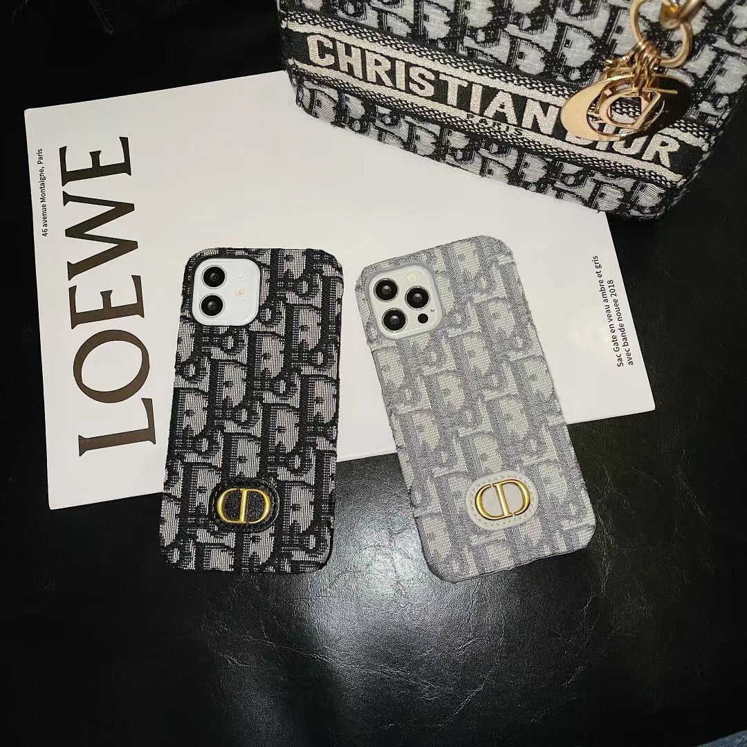 DIOR luxury chic phone case in black for iPhone