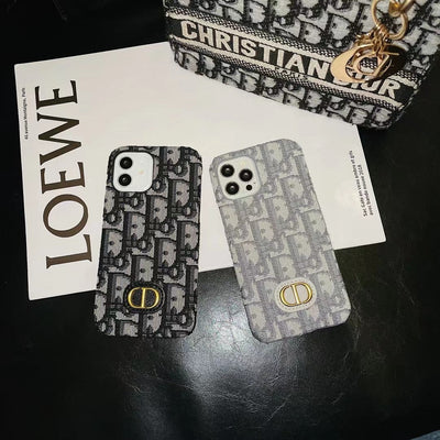 DIOR luxury chic phone case in black for iPhone