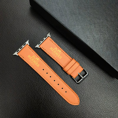 Luxurious Hermes-style Apple Watch band crafted from high-quality materials
