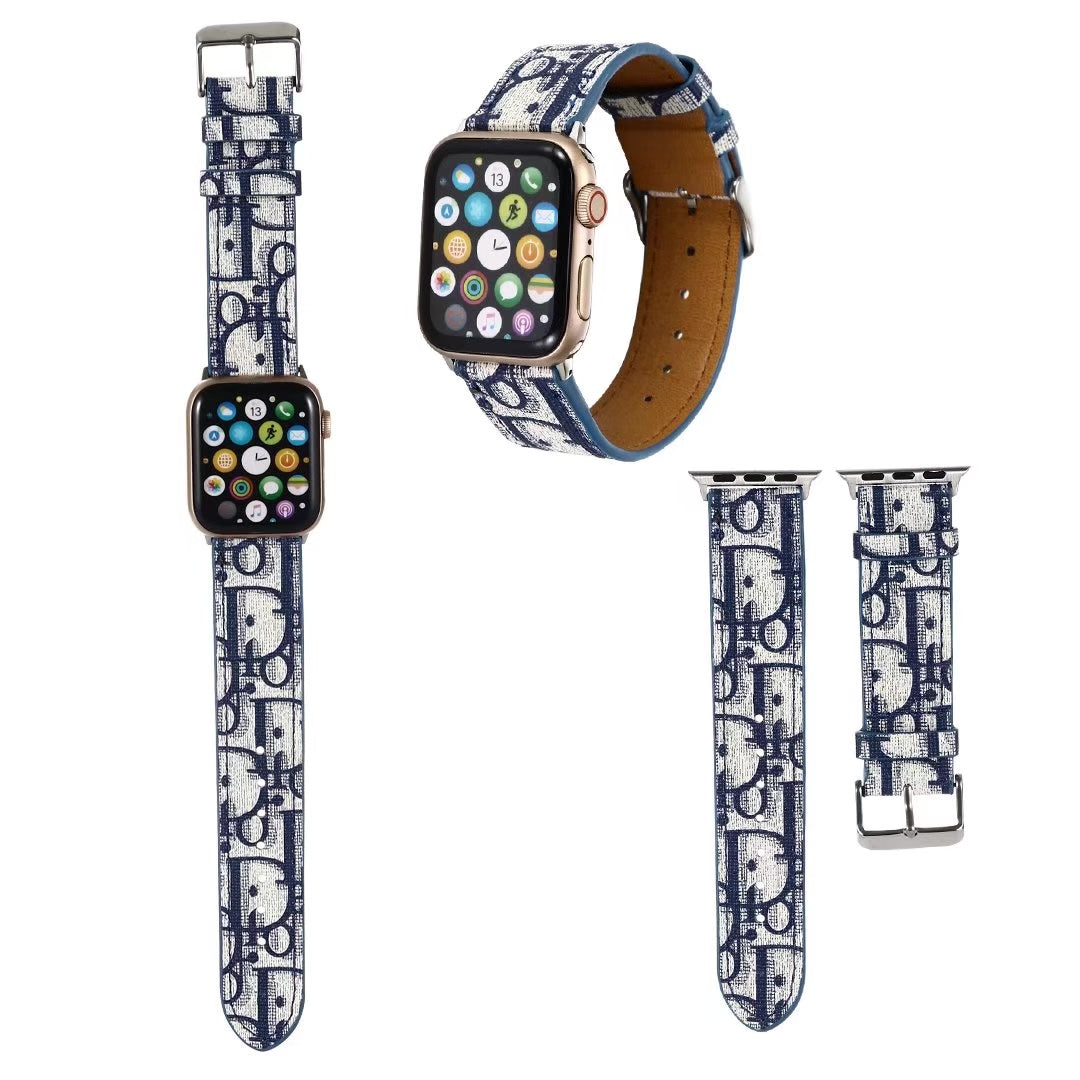 Sophisticated Dior Apple Watch Band with logo detail