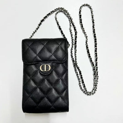 Chic Dior Phone Pouch with Versatile Handbag Strap