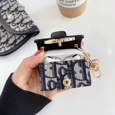 Chic DIOR AirPods Holder - Iconic Fashion Statement