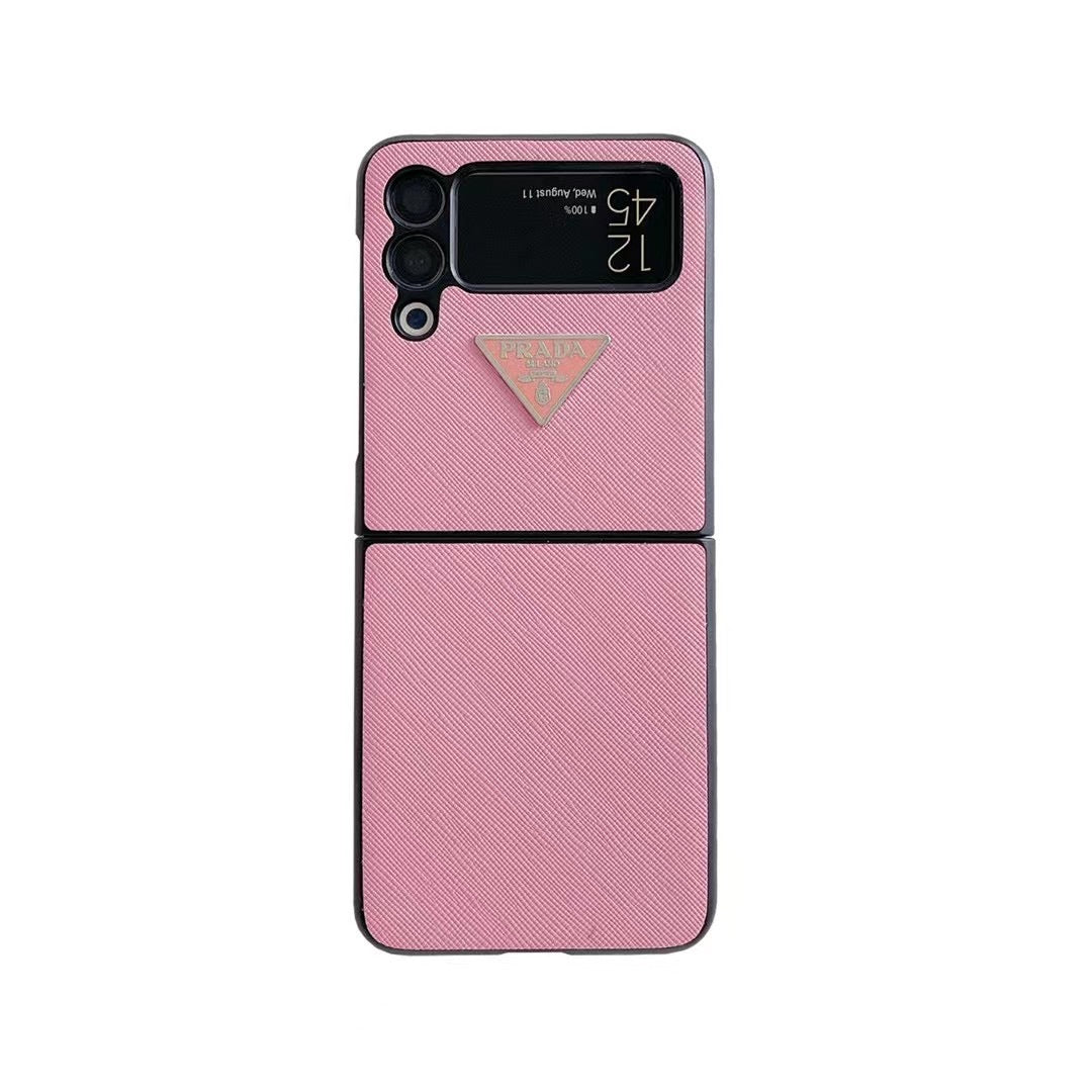 PRADA branded phone case in black color for Galaxy Z Flip & Z Fold