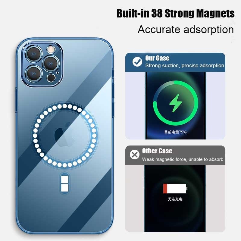 Transparent Magnetic Charging TPU Protective Cover