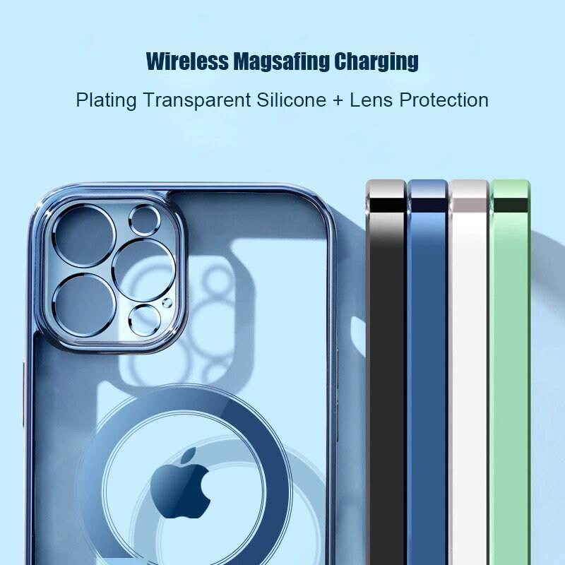 Transparent Magnetic Charging TPU Protective Cover
