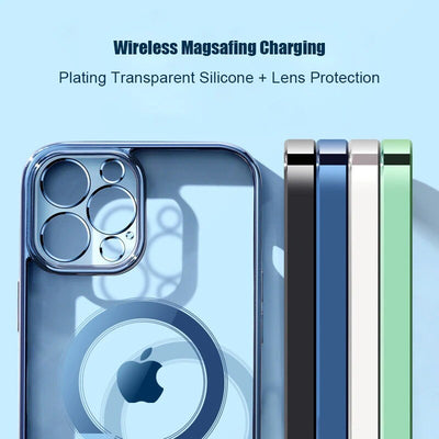Transparent Magnetic Charging TPU Protective Cover