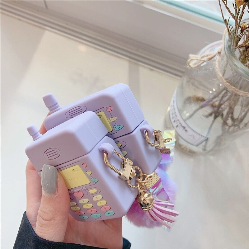 Purple Earphone Case | Baby Call Love Heart Earphone Case | Easy Cases