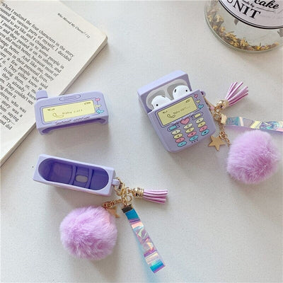 Purple Earphone Case | Baby Call Love Heart Earphone Case | Easy Cases