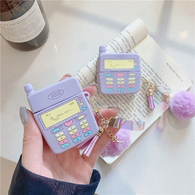 Purple Earphone Case | Baby Call Love Heart Earphone Case | Easy Cases
